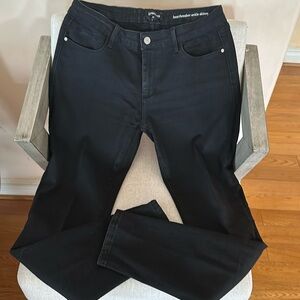 Bebe size 30 ankle black stretch jeans.